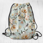 Tecido Lona Rosas Verde Água - Ribes y Casals