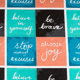 Lona quadriculada laranja-verde - Ribes y Casals