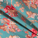 Lona Estampada Delhi Verde Água - Ribes y Casals