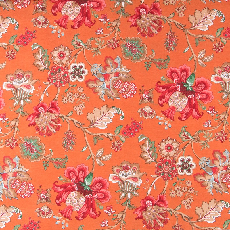 Lona Estampada Delhi Laranja - Ribes y Casals