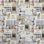 Lona Estampada Bistro Cinzento - Ribes y Casals