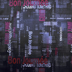 Lona Estampada Bon Journée Preta - Ribes y Casals