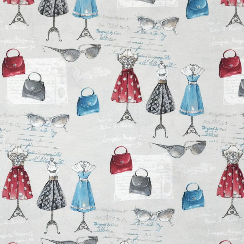 Lona Estampada Bustos Fashion Cru - Ribes y Casals