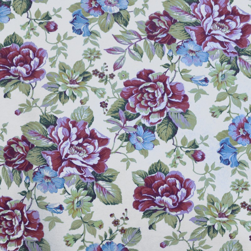 Lona Estampada Cretone Fucsia Amarelo - Ribes y Casals