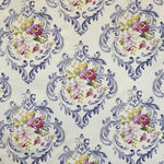 Lona Estampada Flor Barroca Azul - Ribes y Casals