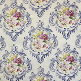 Lona Estampada Flor Barroca Azul - Ribes y Casals