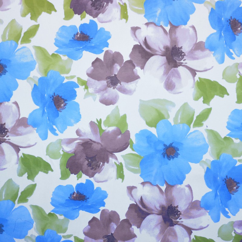 Lonita Estampada Flor Grande Azul - Ribes y Casals