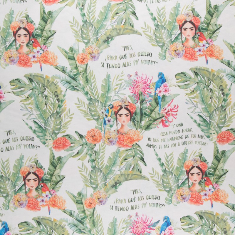 Lona Estampada Frida Kahlo Frases - Ribes y Casals