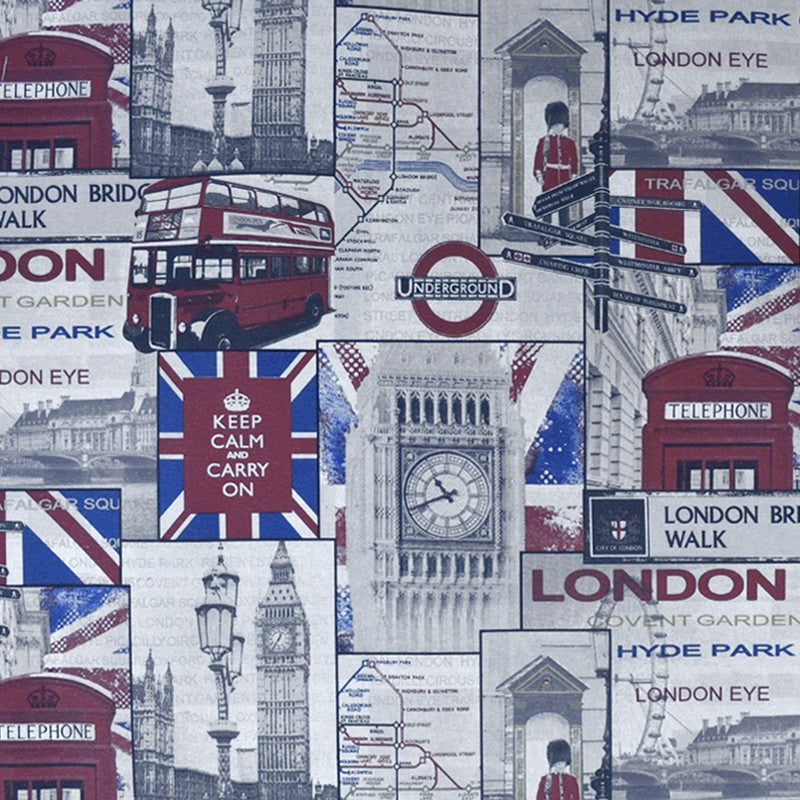Lona Estampada London Bege - Ribes y Casals