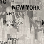 Lona Estampada New York City Bege - Ribes y Casals