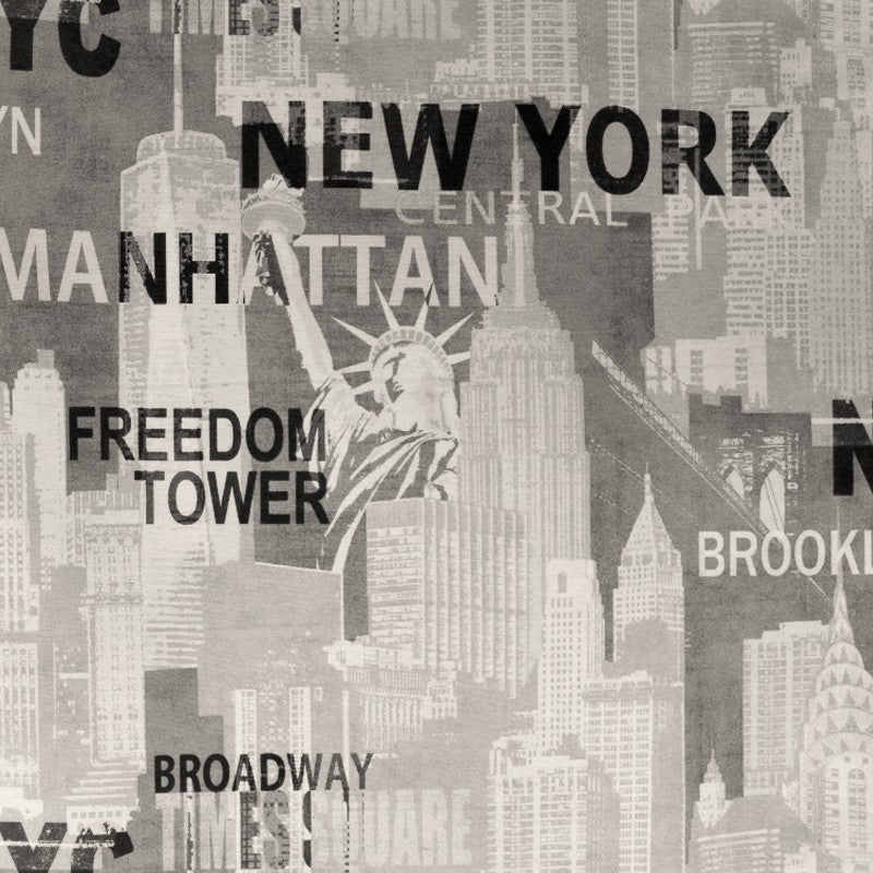 Lona Estampada New York City Bege - Ribes y Casals