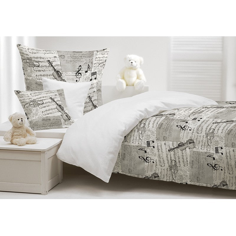 Lona Estampada Notas Musicais Cru - Ribes y Casals