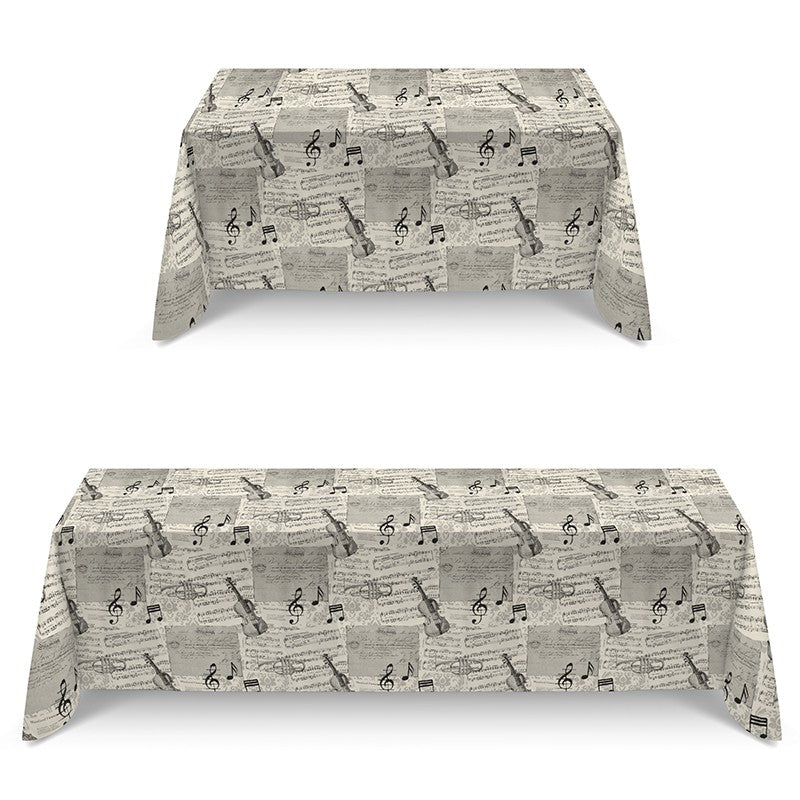 Lona Estampada Notas Musicais Cru - Ribes y Casals