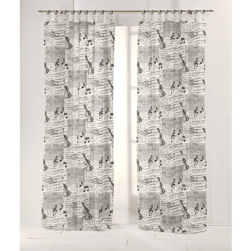 Lona Estampada Notas Musicais Cru - Ribes y Casals