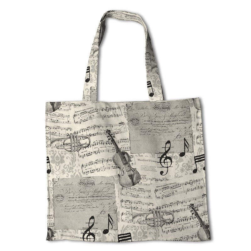 Lona Estampada Notas Musicais Cru - Ribes y Casals