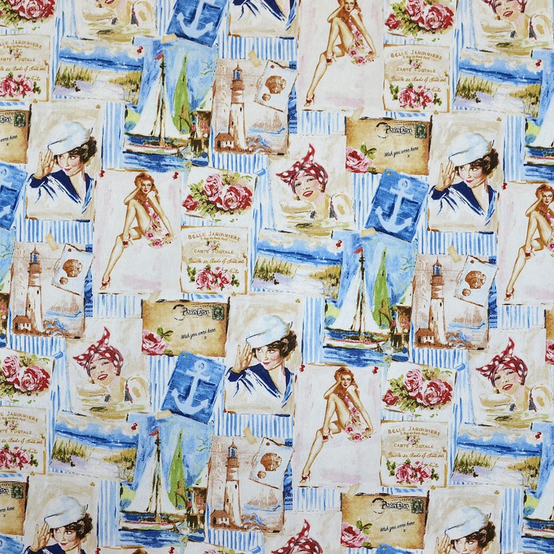 Lona Estampada Pin Up - Ribes y Casals