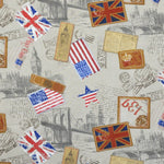 Lona Estampada Postcard Bege - Ribes y Casals