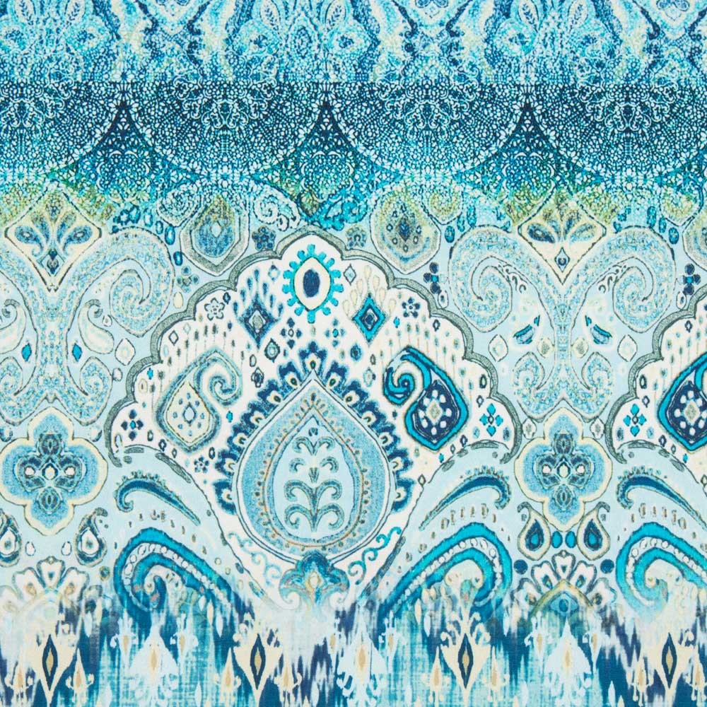 Loneta Algodón Digital Hojitas Verdes - Ribes y Casals