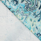 Loneta Algodón Digital Hojitas Verdes - Ribes y Casals