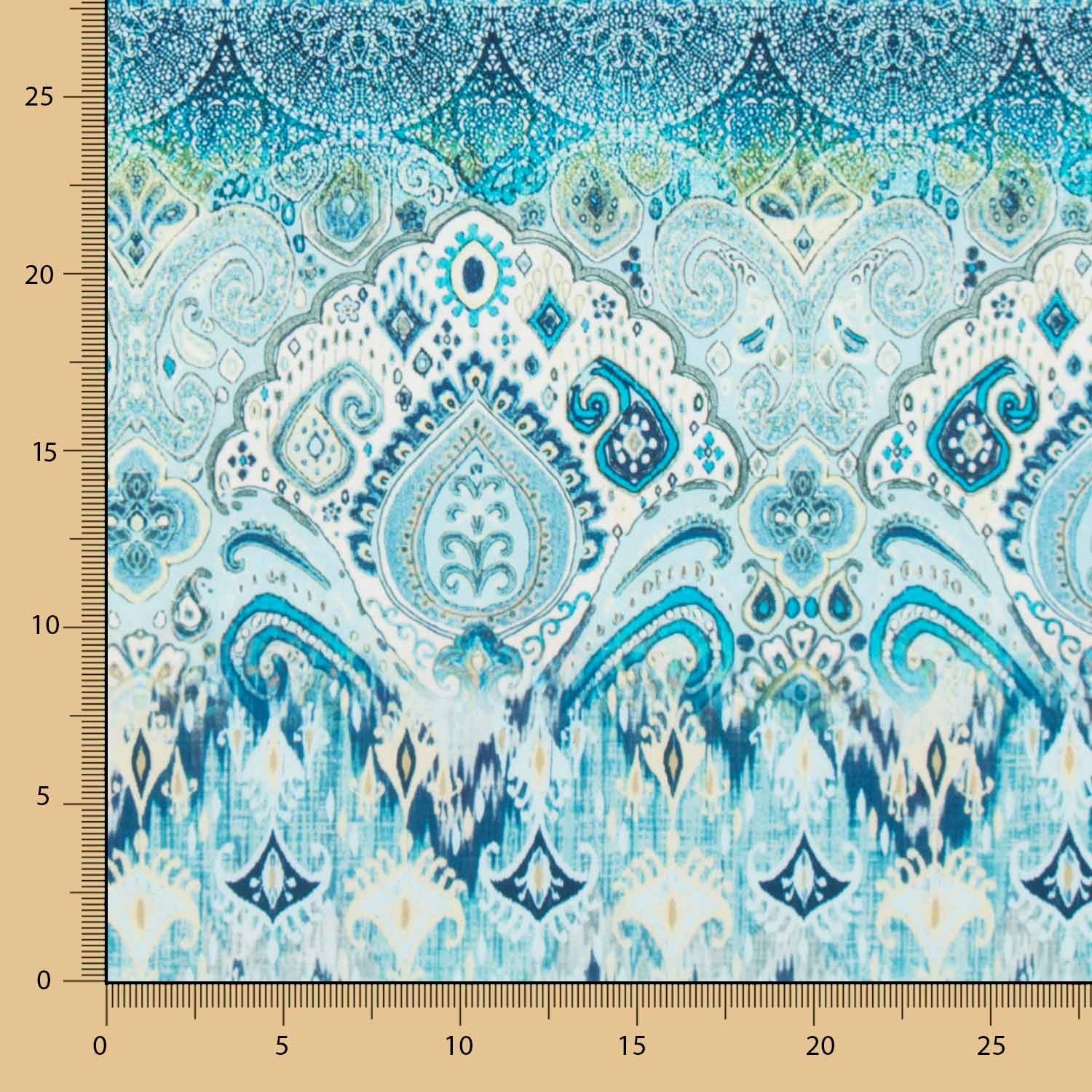 Loneta Algodón Digital Hojitas Verdes - Ribes y Casals