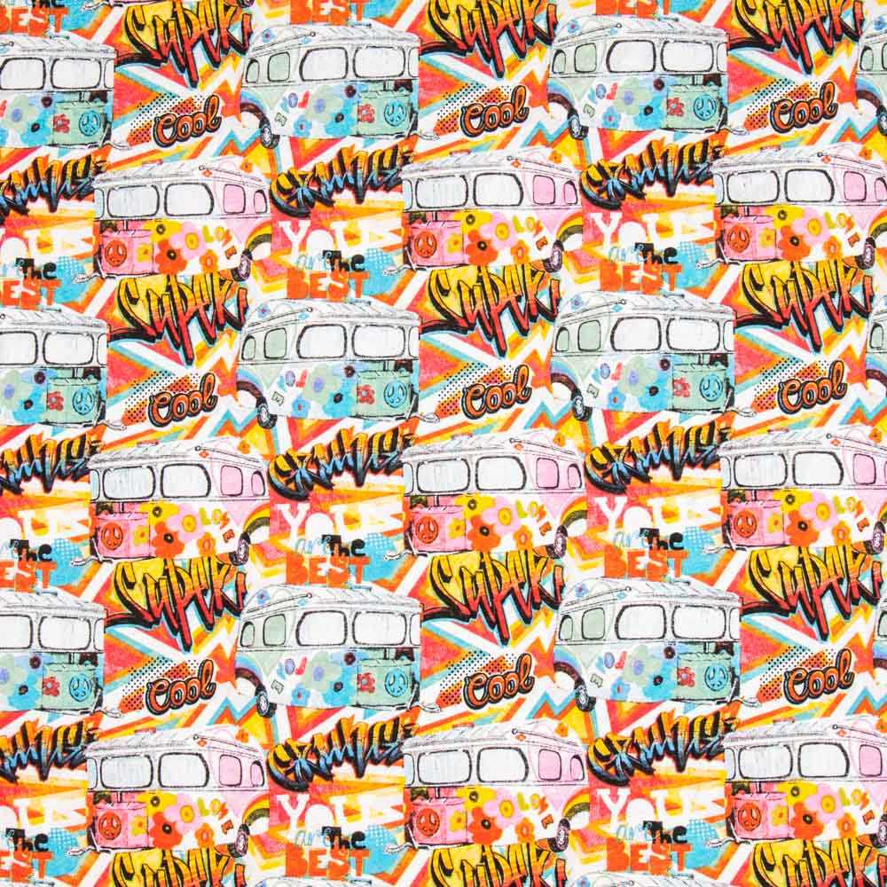 Lona Estampada Grunge Colorida - Ribes y Casals