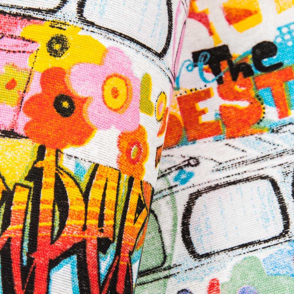 Lona Estampada Grunge Colorida - Ribes y Casals