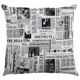 Tecido Lona Newspaper Branca - Ribes y Casals