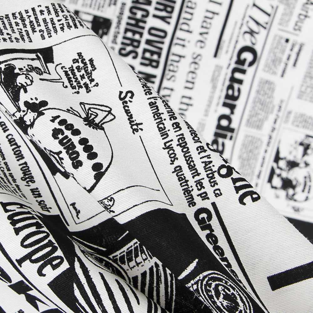 Tecido Lona Newspaper Branca - Ribes y Casals