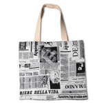 Tecido Lona Newspaper Branca - Ribes y Casals