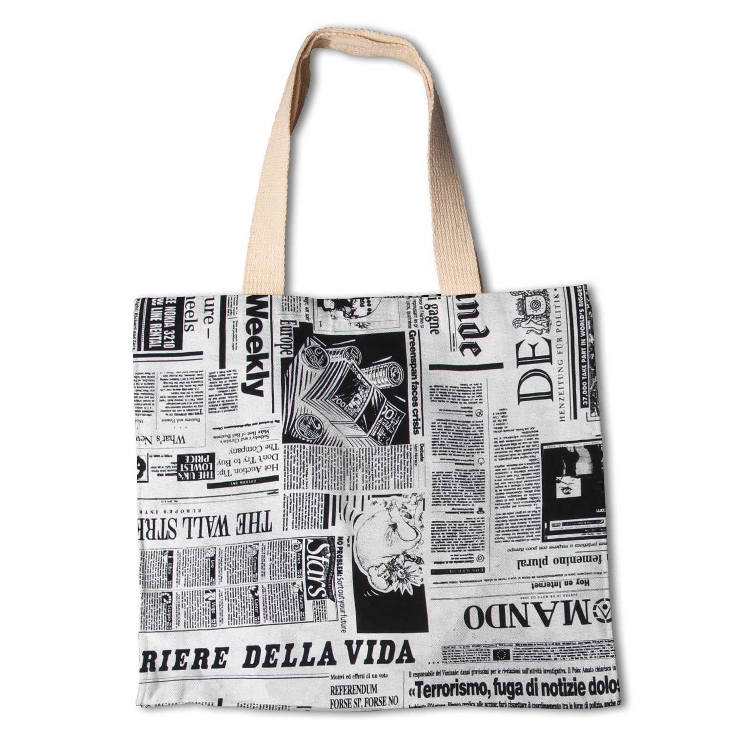 Tecido Lona Newspaper Branca - Ribes y Casals