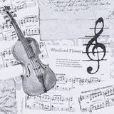 Lona Estampada Notas Musicais Cru - Ribes y Casals