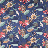 Lona Panamá Hibiscos Azul - Ribes y Casals