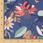 Lona Panamá Hibiscos Azul - Ribes y Casals