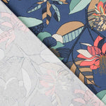 Lona Panamá Hibiscos Azul - Ribes y Casals