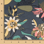 Lona Panamá Hibiscos Cinza - Ribes y Casals