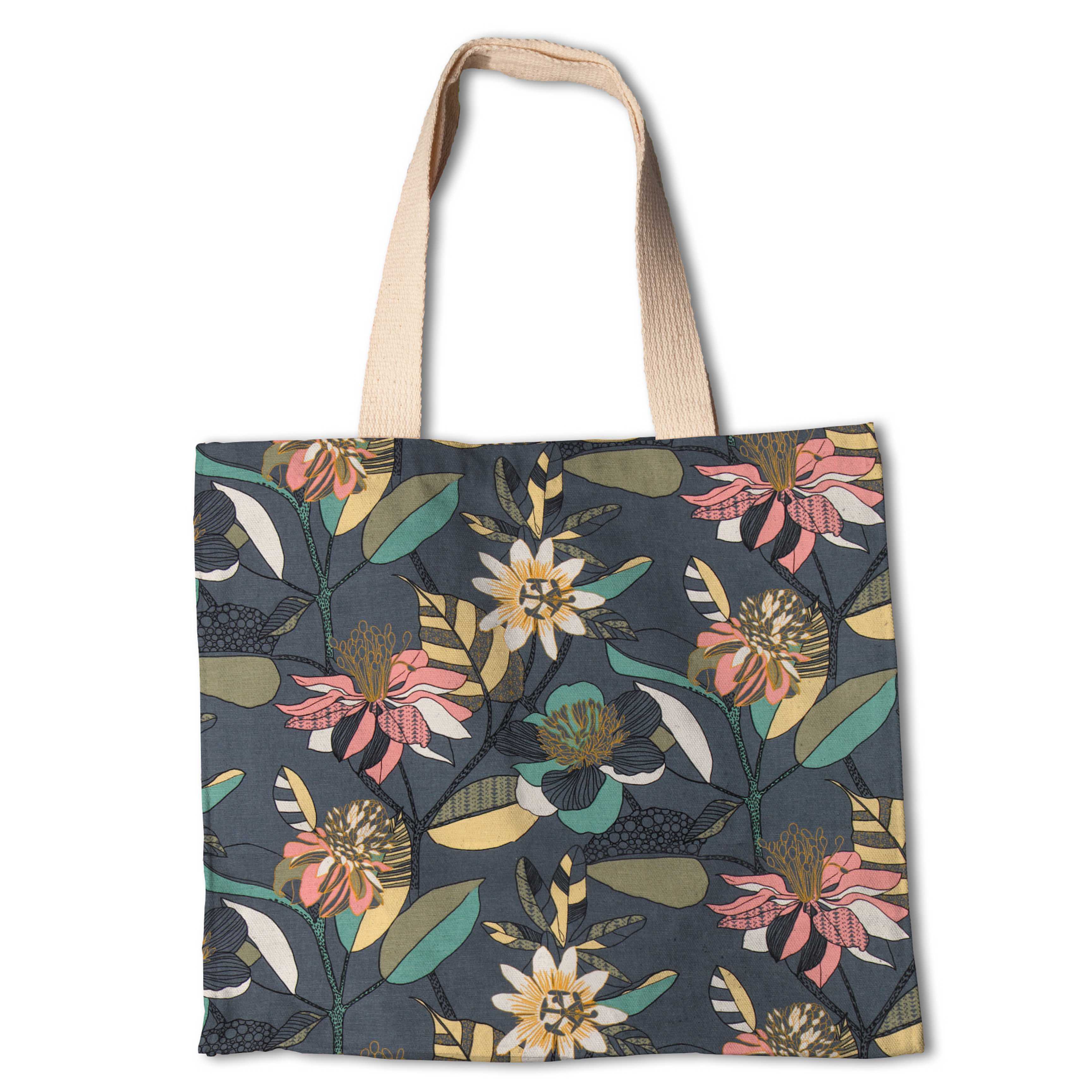 Lona Panamá Hibiscos Cinza - Ribes y Casals