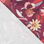 Lona Panamá Hibiscos Violeta - Ribes y Casals