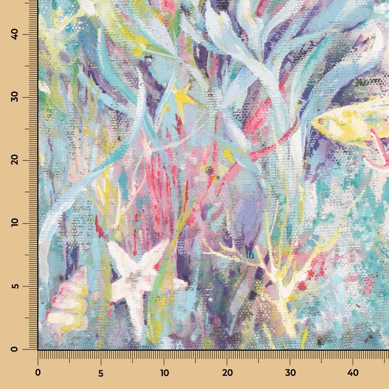 Lona de Algodão Panamá Fundo do Mar - Ribes y Casals