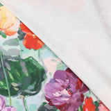 Lona de Algodão Panamá Flores Turquesa - Ribes y Casals