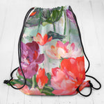 Lona de Algodão Panamá Flores Turquesa - Ribes y Casals