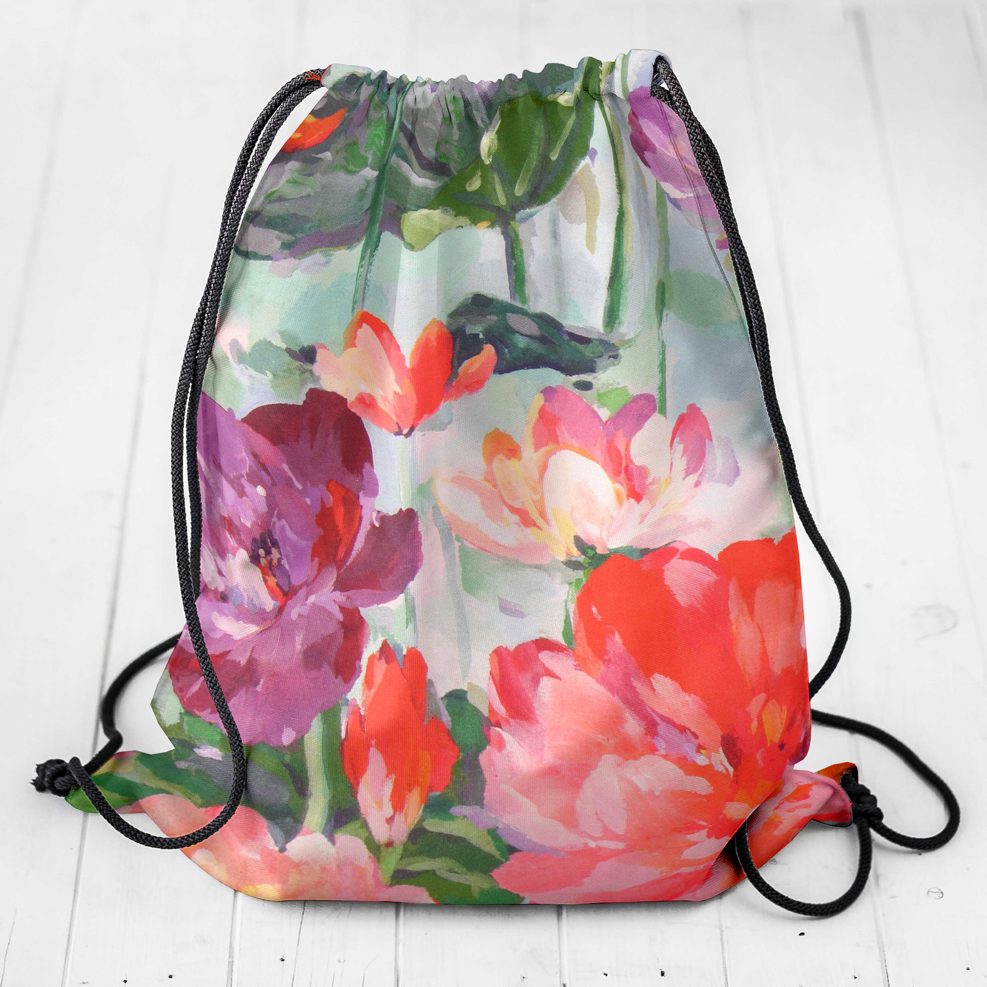 Lona de Algodão Panamá Flores Turquesa - Ribes y Casals