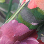 Lona de Algodão Panamá Flores Turquesa - Ribes y Casals