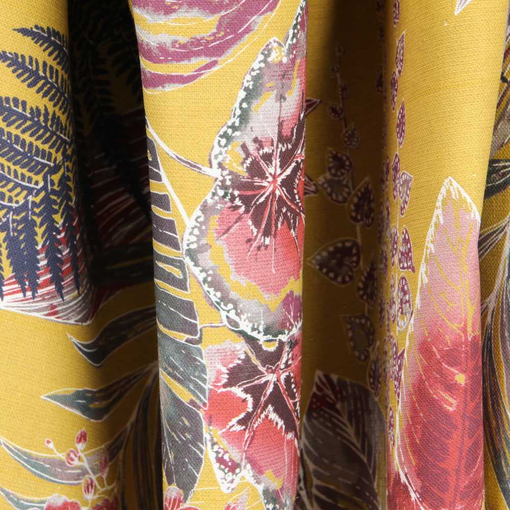 Lona de Algodão Panamá Folhas Tropicais - Ribes y Casals