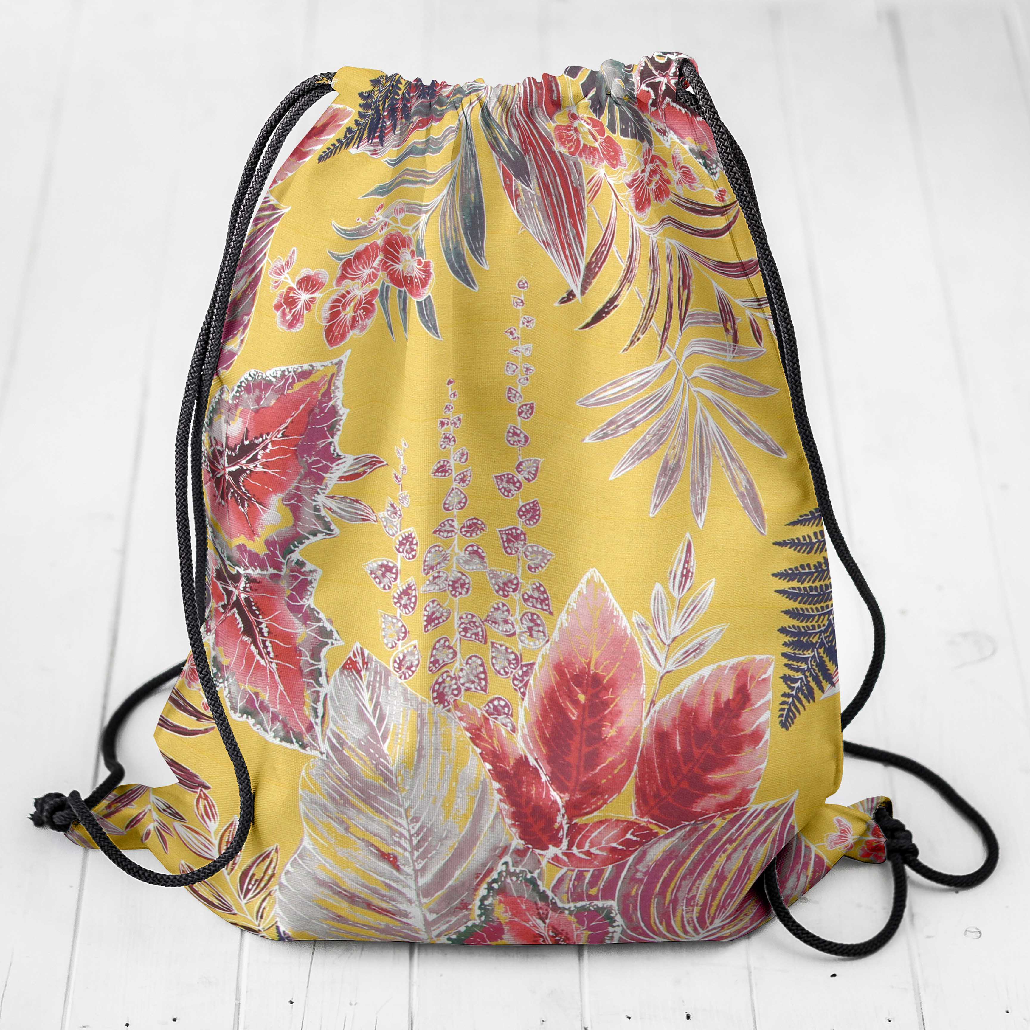 Lona de Algodão Panamá Folhas Tropicais - Ribes y Casals