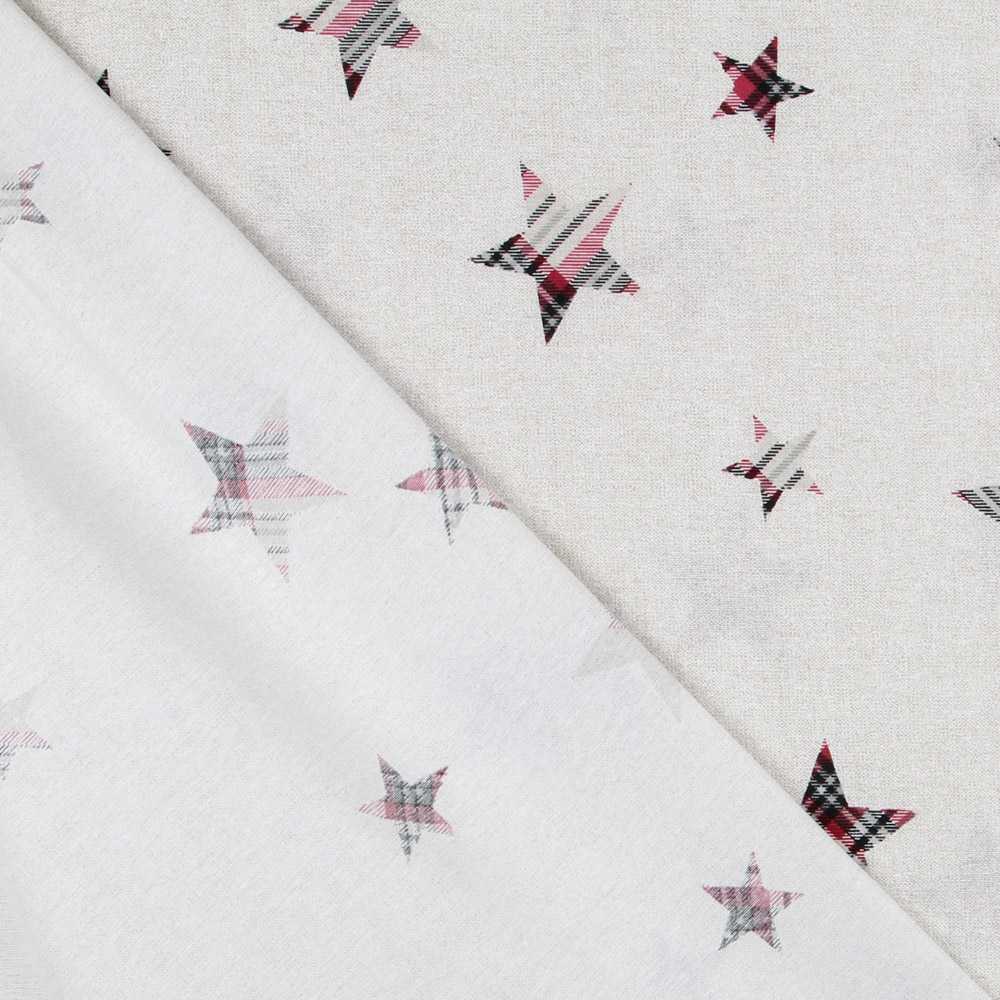 Lona de Algodão Estrelas Xadrez - Ribes y Casals