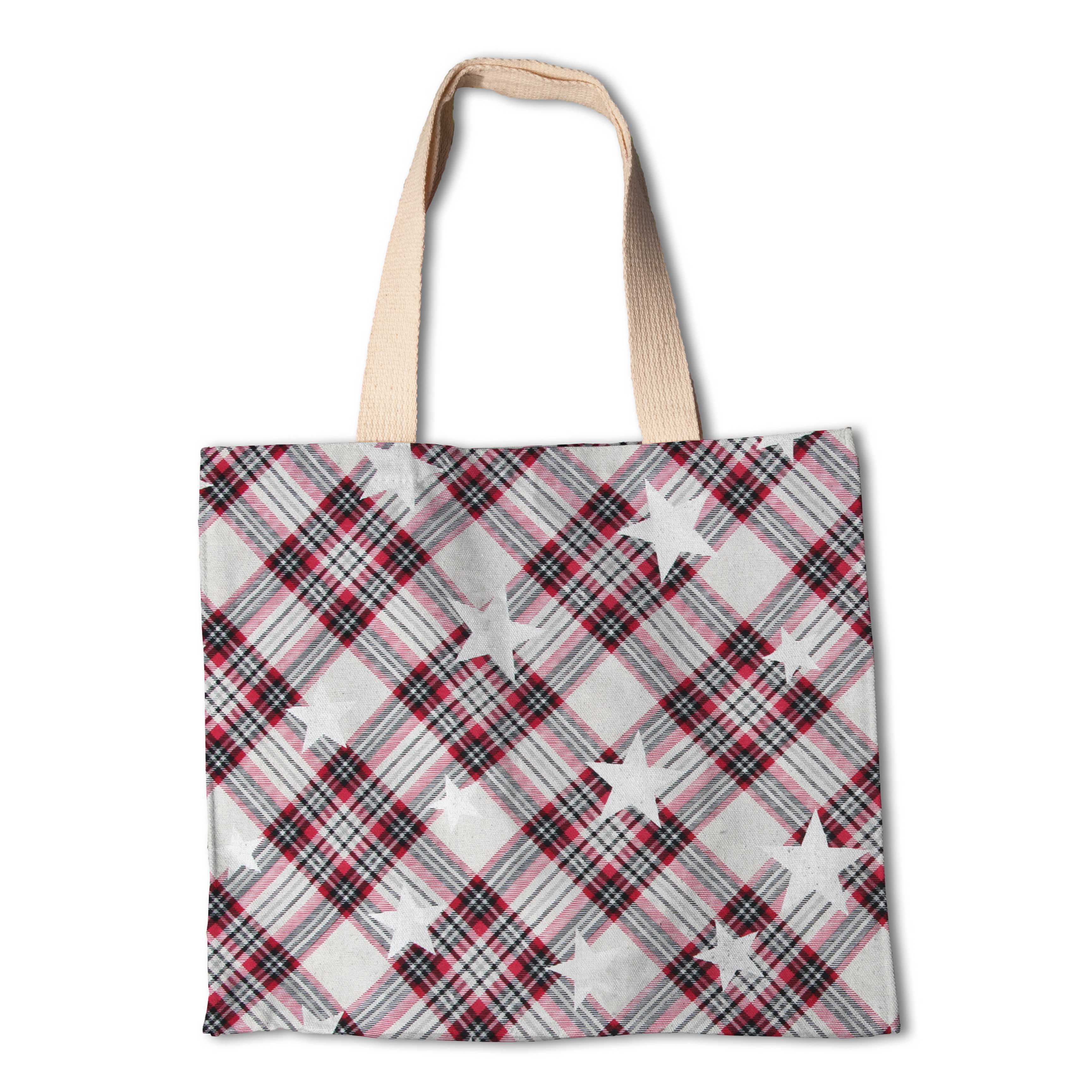 Lona de Algodão Xadrez Estrelas - Ribes y Casals