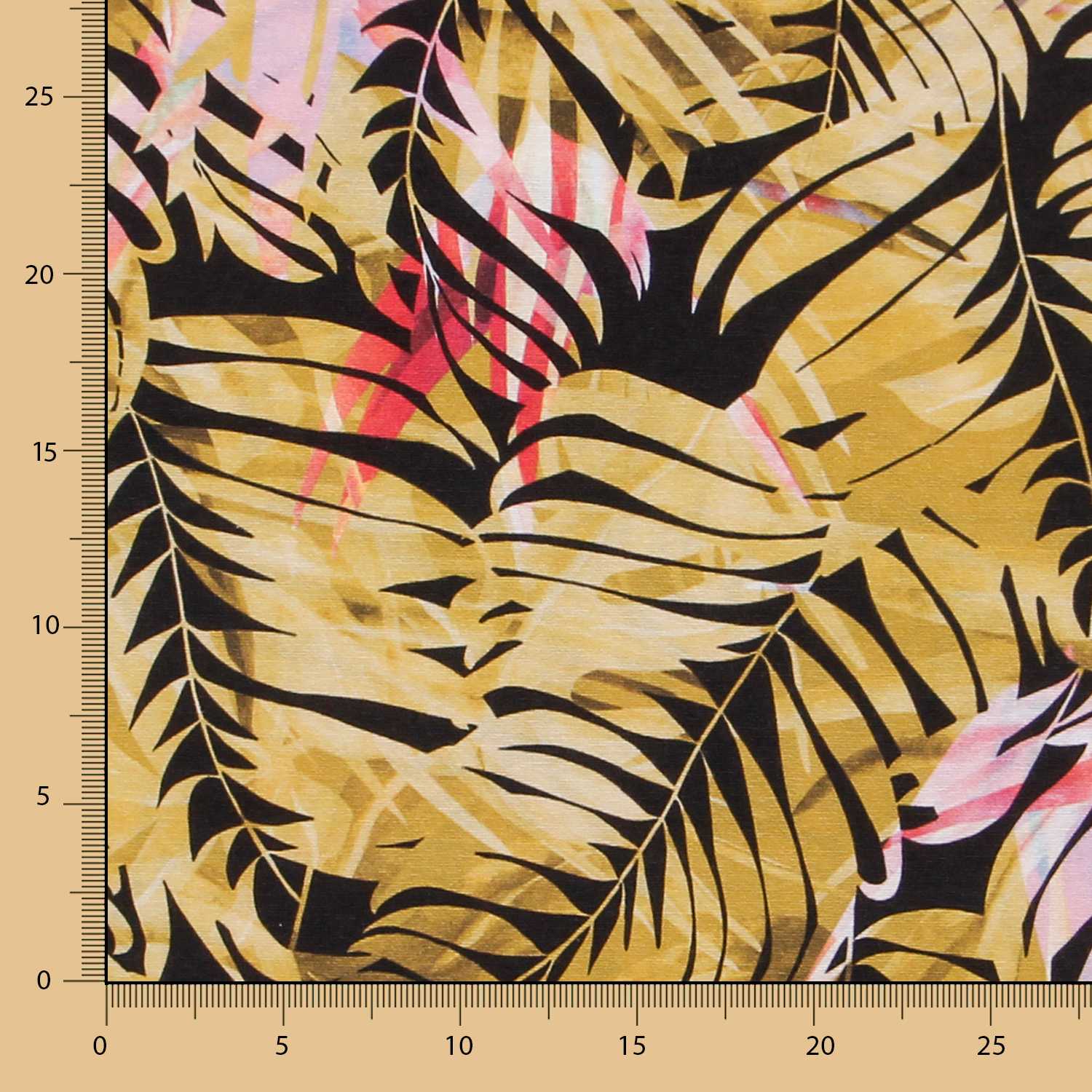 Tecido Lona Tropical Bornéo Ocre - Ribes y Casals