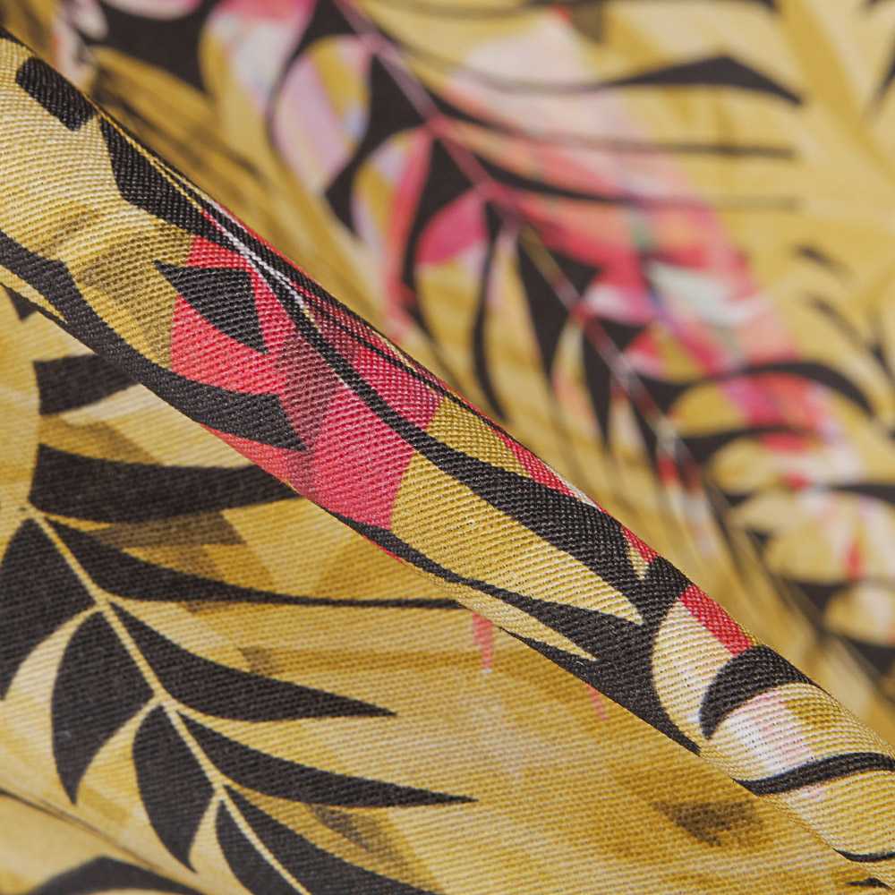 Tecido Lona Tropical Bornéo Ocre - Ribes y Casals