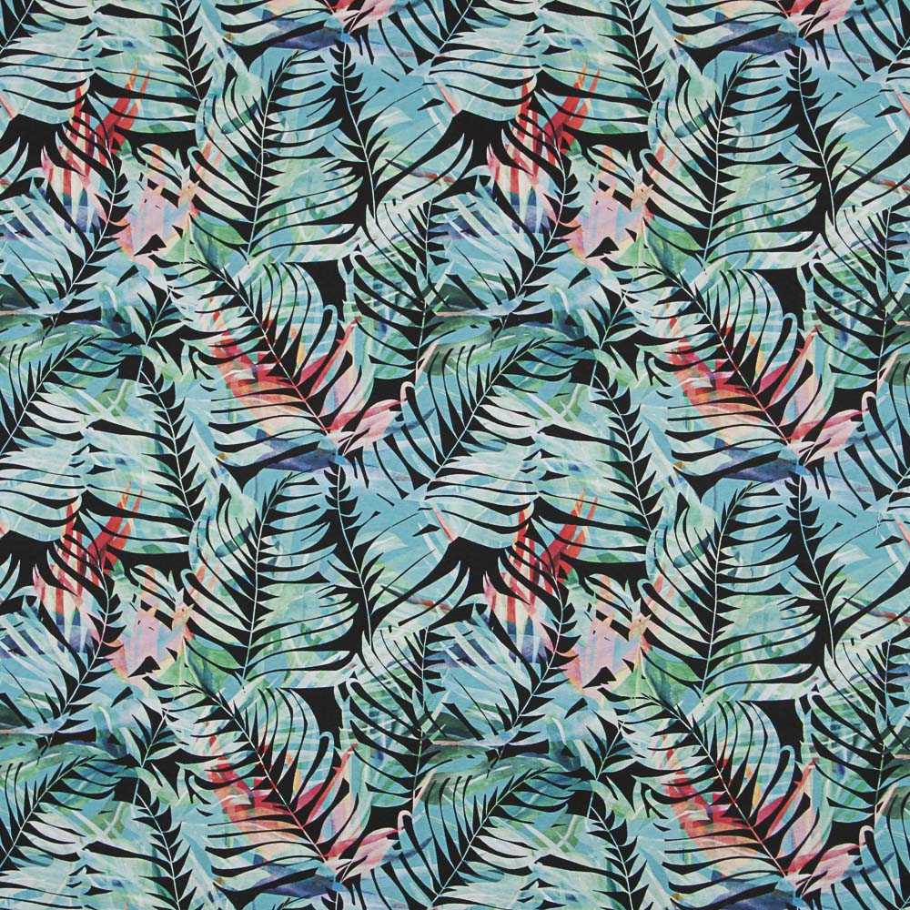 Tecido Lona Tropical Bornéo Turquesa - Ribes y Casals