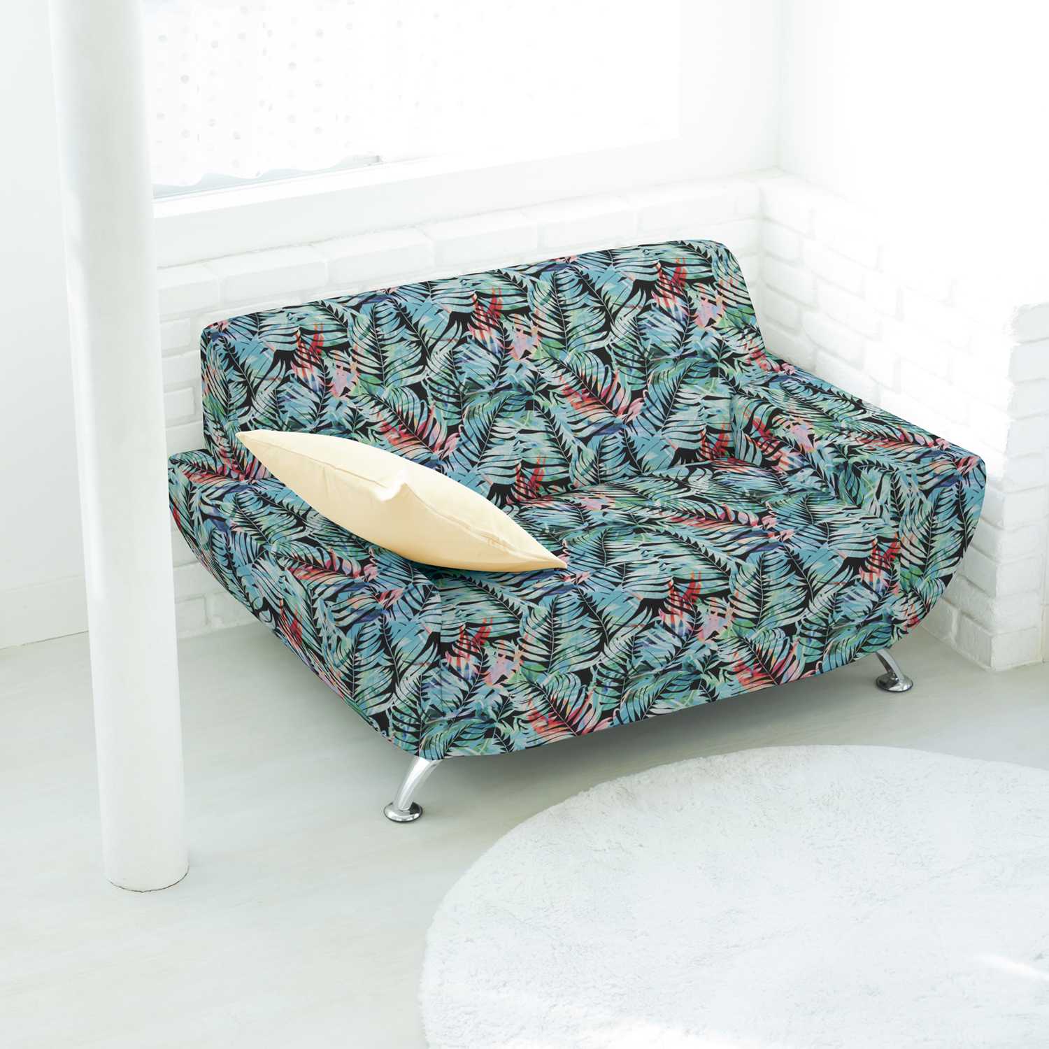 Tecido Lona Tropical Bornéo Turquesa - Ribes y Casals